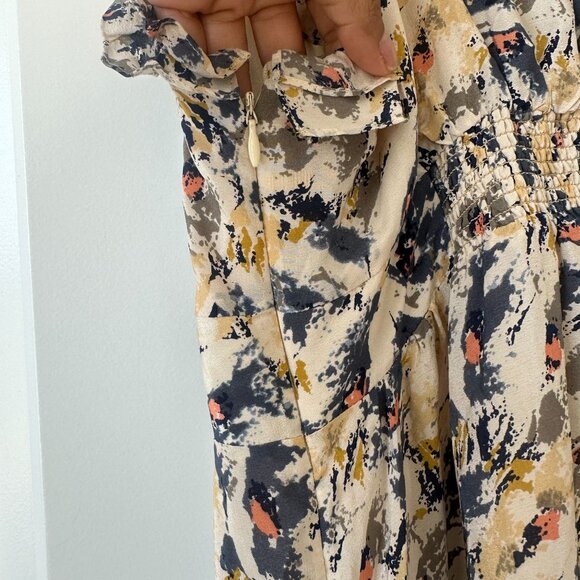 Anthropologie Moulinette Soeurs Hydrangea Petals Silk Maxi Dress Size 6 - Picture 6 of 11